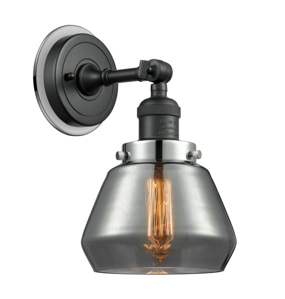 Innovations - 203BK-BPPC-HRPC-G173 - One Light Wall Sconce - Franklin Restoration - Matte Black