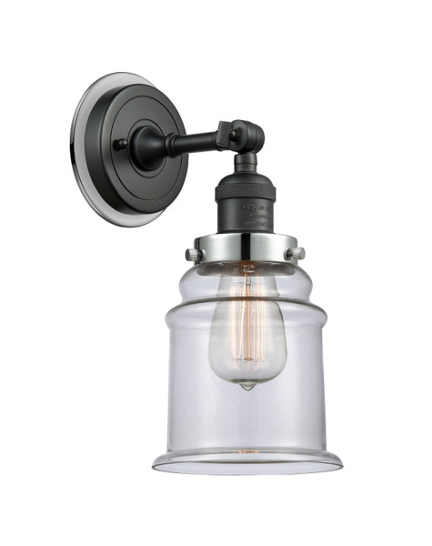 Innovations - 203BK-BPPC-HRPC-G182 - One Light Wall Sconce - Franklin Restoration - Matte Black