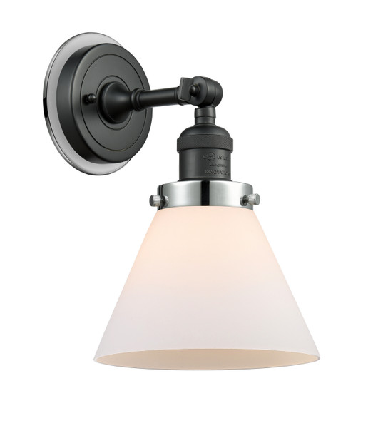 Innovations - 203BK-BPPC-HRPC-G41 - One Light Wall Sconce - Franklin Restoration - Matte Black