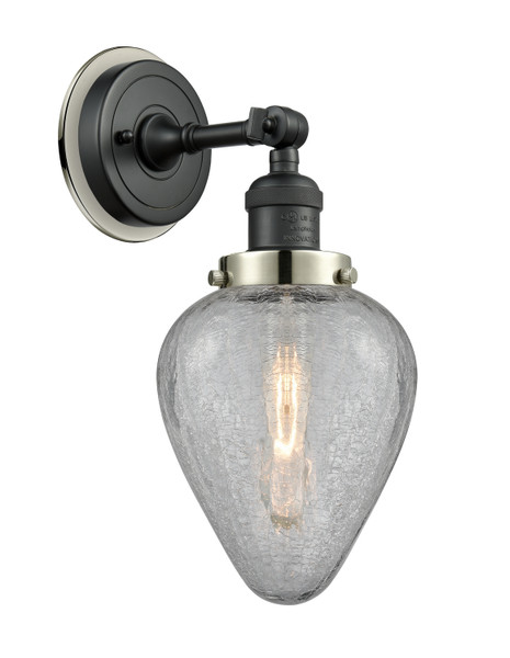 Innovations - 203BK-BPPN-HRPN-G165 - One Light Wall Sconce - Franklin Restoration - Matte Black