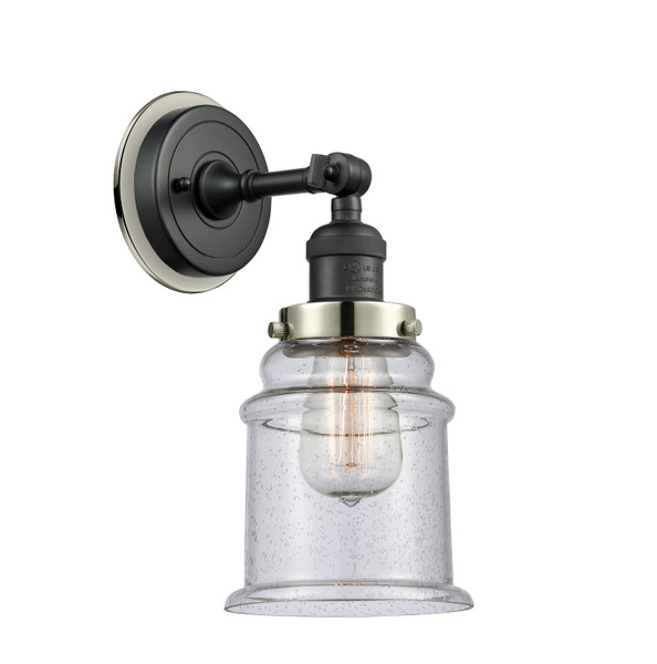 Innovations - 203BK-BPPN-HRPN-G184 - One Light Wall Sconce - Franklin Restoration - Matte Black