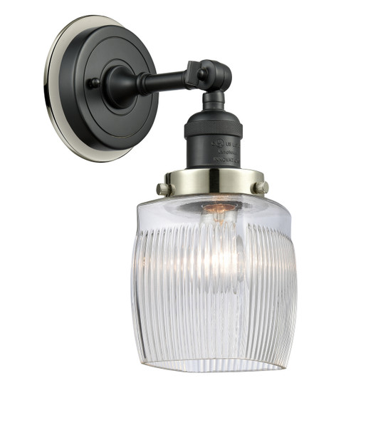 Innovations - 203BK-BPPN-HRPN-G302 - One Light Wall Sconce - Franklin Restoration - Matte Black