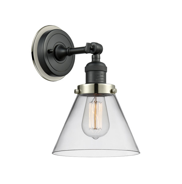 Innovations - 203BK-BPPN-HRPN-G42 - One Light Wall Sconce - Franklin Restoration - Matte Black