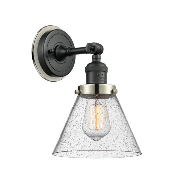 Innovations - 203BK-BPPN-HRPN-G44 - One Light Wall Sconce - Franklin Restoration - Matte Black