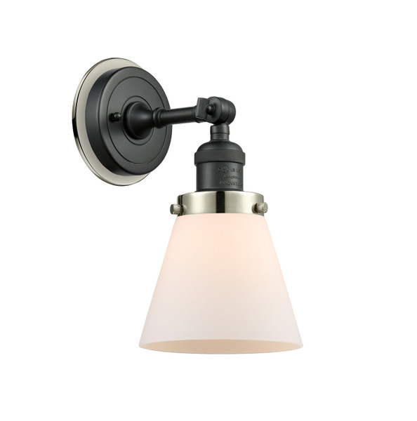 Innovations - 203BK-BPPN-HRPN-G61 - One Light Wall Sconce - Franklin Restoration - Matte Black
