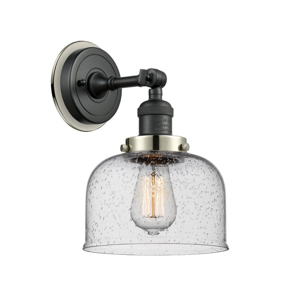 Innovations - 203BK-BPPN-HRPN-G74 - One Light Wall Sconce - Franklin Restoration - Matte Black