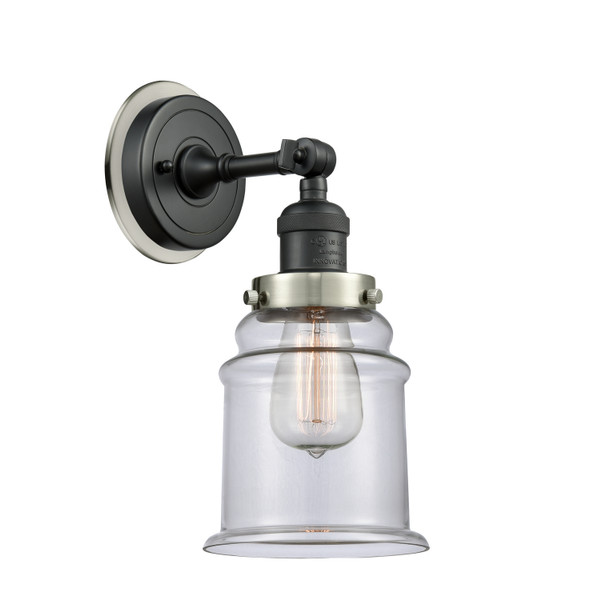 Innovations - 203BK-BPSN-HRSN-G182 - One Light Wall Sconce - Franklin Restoration - Matte Black