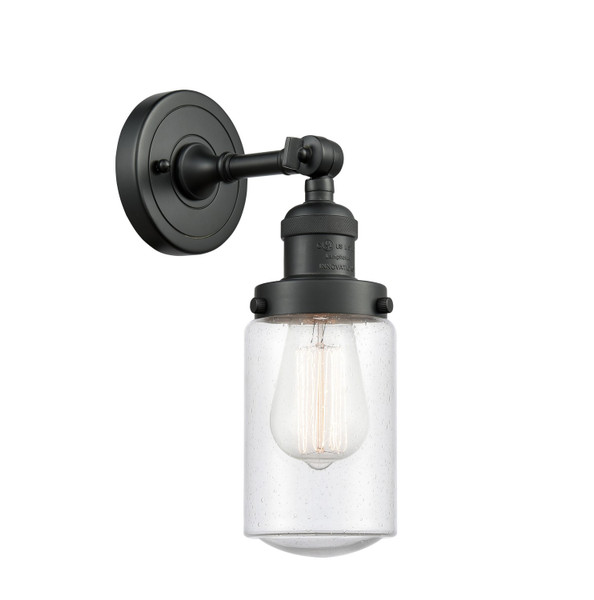 Innovations - 203-BK-G314 - One Light Wall Sconce - Franklin Restoration - Matte Black
