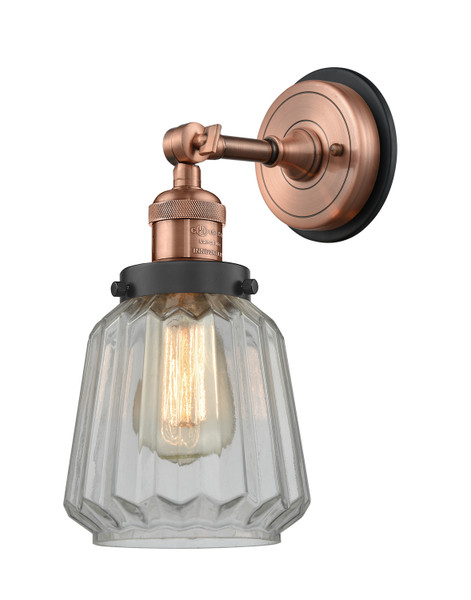 Innovations - 203BP-ACBK-G142 - One Light Wall Sconce - Franklin Restoration - Antique Copper