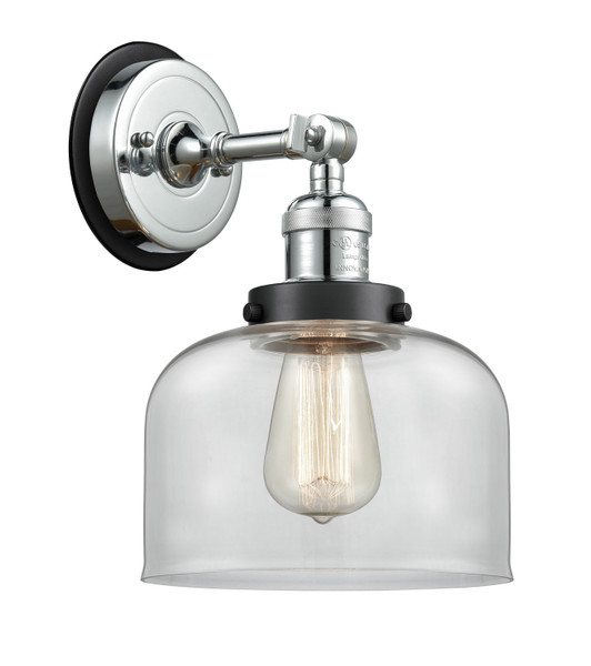 Innovations - 203PC-BPBK-HRBK-G72 - One Light Wall Sconce - Franklin Restoration - Polished Chrome