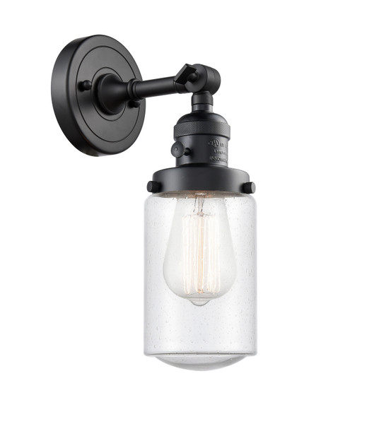 Innovations - 203SW-BK-G314 - One Light Wall Sconce - Franklin Restoration - Matte Black