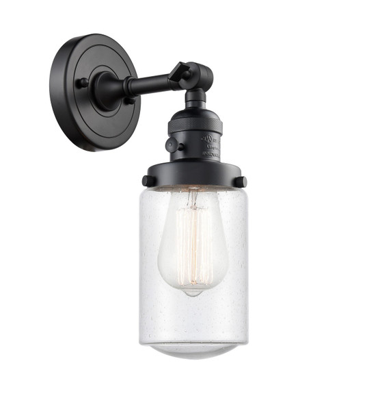 Innovations - 203SW-BK-G314-LED - LED Wall Sconce - Franklin Restoration - Matte Black