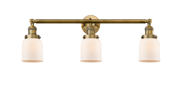 manufacturer_finish:Brushed Brass|manufacturer_glass:Cased Matte White Small Bell|light_output:220.00lm|color_temperature:2200K|cri:99