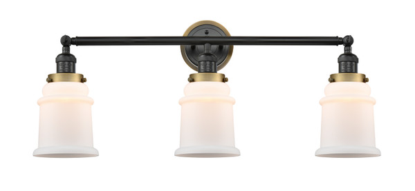 Innovations - 205BK-BPBB-HRBB-G181 - Three Light Bath Vanity - Franklin Restoration - Matte Black