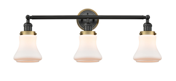 Innovations - 205BK-BPBB-HRBB-G191 - Three Light Bath Vanity - Franklin Restoration - Matte Black