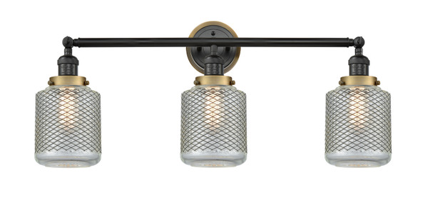 Innovations - 205BK-BPBB-HRBB-G262 - Three Light Bath Vanity - Franklin Restoration - Matte Black