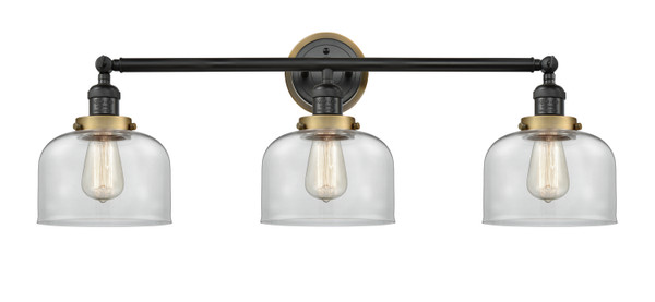 Innovations - 205BK-BPBB-HRBB-G72 - Three Light Bath Vanity - Franklin Restoration - Matte Black