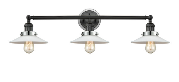 Innovations - 205BK-BPPC-HRPC-G1 - Three Light Bath Vanity - Franklin Restoration - Matte Black