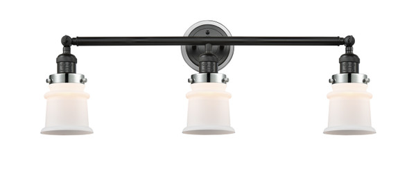 Innovations - 205BK-BPPC-HRPC-G181S - Three Light Bath Vanity - Franklin Restoration - Matte Black
