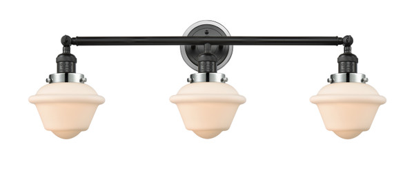 Innovations - 205BK-BPPC-HRPC-G531 - Three Light Bath Vanity - Franklin Restoration - Matte Black