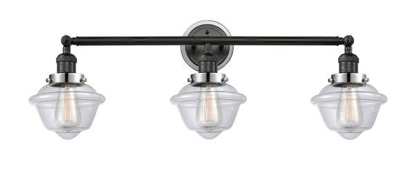 Innovations - 205BK-BPPC-HRPC-G532 - Three Light Bath Vanity - Franklin Restoration - Matte Black