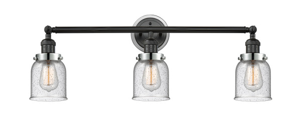 Innovations - 205BK-BPPC-HRPC-G54 - Three Light Bath Vanity - Franklin Restoration - Matte Black