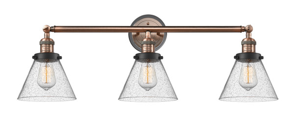 Innovations - 205BP-ACBK-G44 - Three Light Bath Vanity - Franklin Restoration - Antique Copper