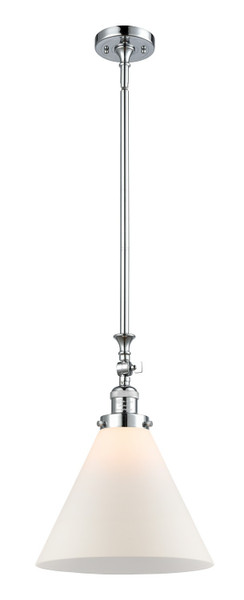 manufacturer_finish:Polished Chrome|manufacturer_glass:Cased Matte White Cone 12|light_output:220.00lm|color_temperature:2200K|cri:99