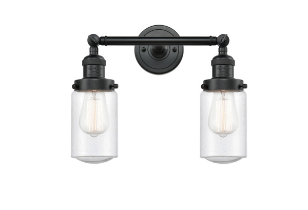 Innovations - 208-BK-G314 - Two Light Bath Vanity - Franklin Restoration - Matte Black