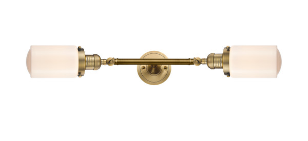 Innovations - 208L-BB-G311 - Two Light Bath Vanity - Franklin Restoration - Brushed Brass