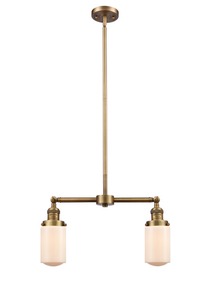 Innovations - 209-BB-G311 - Two Light Island Pendant - Franklin Restoration - Brushed Brass