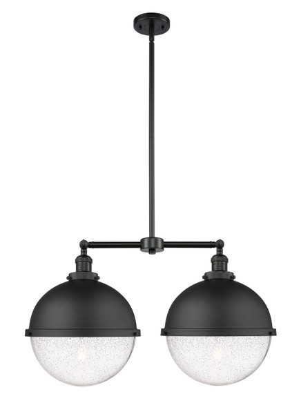 Innovations - 209-BK-HFS-124-BK - Two Light Island Pendant - Franklin Restoration - Matte Black