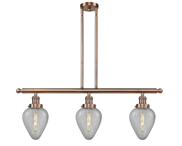 Innovations - 213-AC-G165-LED - LED Island Pendant - Franklin Restoration - Antique Copper