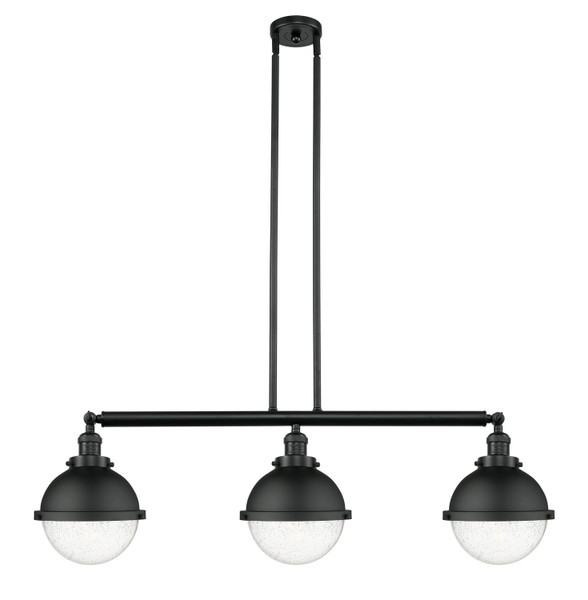 Innovations - 213-BK-HFS-84-BK-LED - LED Island Pendant - Franklin Restoration - Matte Black