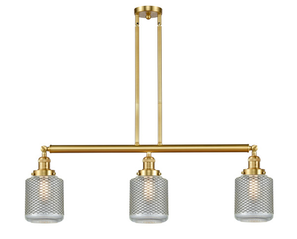 Innovations - 213-SG-G262-LED - LED Island Pendant - Franklin Restoration - Satin Gold