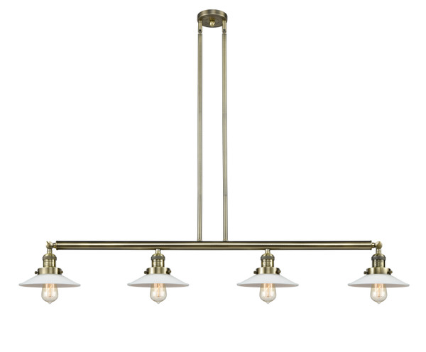 Innovations - 214-AB-G1 - Four Light Island Pendant - Franklin Restoration - Antique Brass