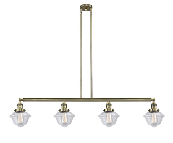 Innovations - 214-AB-G532 - Four Light Island Pendant - Franklin Restoration - Antique Brass