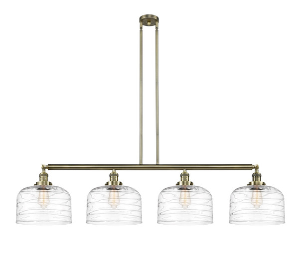 Innovations - 214-AB-G713-L - Four Light Island Pendant - Franklin Restoration - Antique Brass