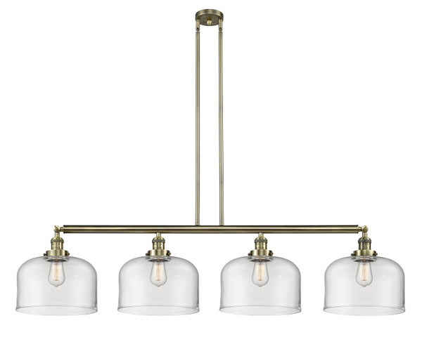 Innovations - 214-AB-G72-L - Four Light Island Pendant - Franklin Restoration - Antique Brass