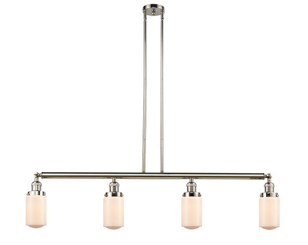Innovations - 214-PN-G311 - Four Light Island Pendant - Franklin Restoration - Polished Nickel