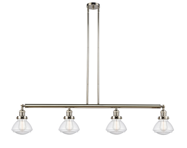 Innovations - 214-PN-G324 - Four Light Island Pendant - Franklin Restoration - Polished Nickel