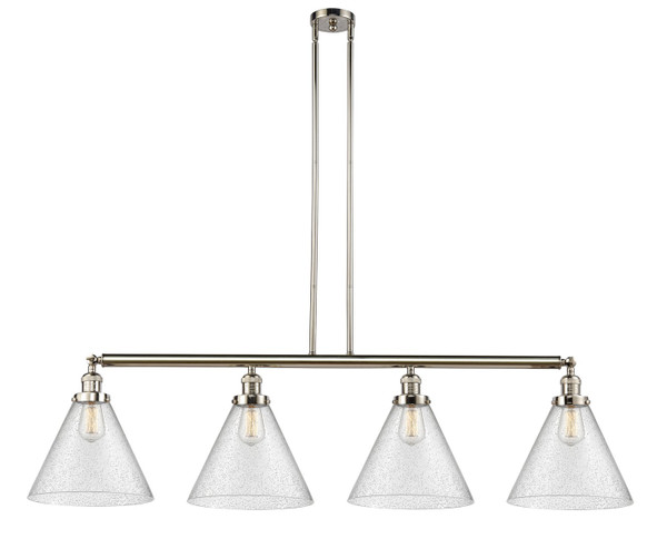 Innovations - 214-PN-G44-L - Four Light Island Pendant - Franklin Restoration - Polished Nickel