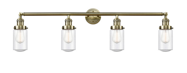 Innovations - 215-AB-G314 - Four Light Bath Vanity - Franklin Restoration - Antique Brass