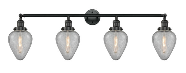 Innovations - 215-BK-G165 - Four Light Bath Vanity - Franklin Restoration - Matte Black