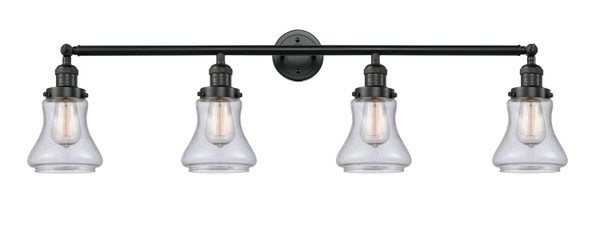 Innovations - 215-BK-G194 - Four Light Bath Vanity - Franklin Restoration - Matte Black
