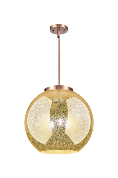 Innovations - 221-3S-AC-G128-16 - Three Light Pendant - Essex - Antique Copper