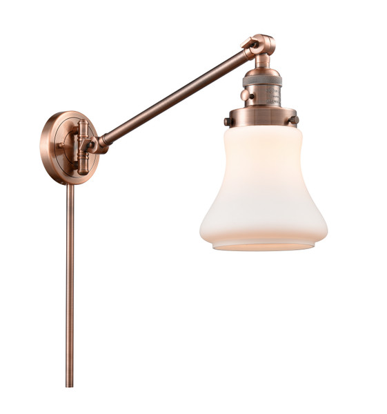 manufacturer_finish:Antique Copper|manufacturer_glass:Matte White Bellmont|light_output:220.00lm|color_temperature:2200K|cri:99