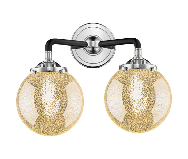 Innovations - 284-2W-BPN-G208-6 - Two Light Bath Vanity - Nouveau - Black Polished Nickel