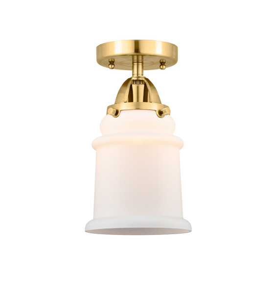 manufacturer_finish:Satin Gold|manufacturer_glass:Cased Matte White Large Canton|light_output:220.00lm|color_temperature:2200K|cri:99