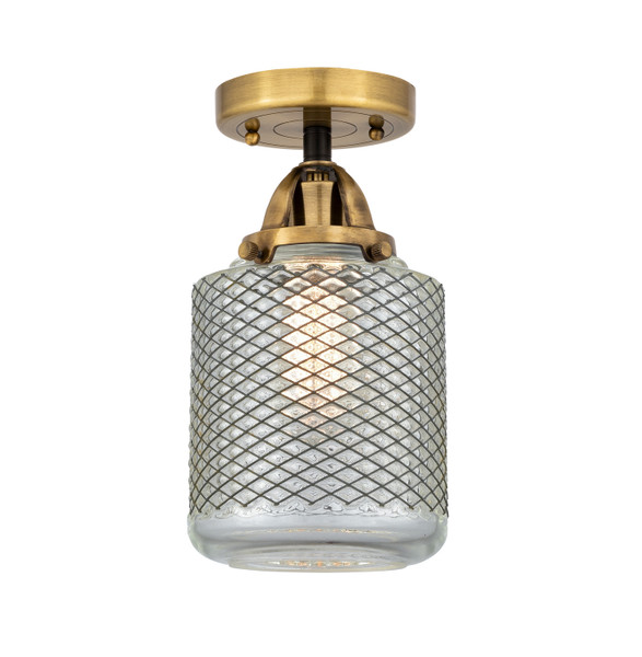 Innovations - 288-1C-BAB-G262 - One Light Semi-Flush Mount - Nouveau 2 - Black Antique Brass